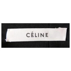 Celine Céline Fall 2017 Robe Noire à Col Montant En Laine Fine -ModeChic Magasin 785075 6