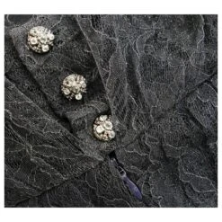 CHANEL Fall 2012 Robe De Cocktail En Dentelle Avec Boutons Gripoix Noir -ModeChic Magasin 785405 4