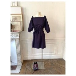 Sublime Robe «  Blue Violet » Chloé Taille 38 Polyester Et Soie Violet -ModeChic Magasin 786157 5