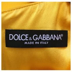 Robe Dolce & Gabbana En Viscose Jaune -ModeChic Magasin 788409 5