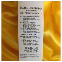 Robe Dolce & Gabbana En Viscose Jaune -ModeChic Magasin 788409 6