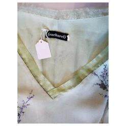 CACHAREL ROBE DRESS PREPPY CREPE TULLE PASTELS T 36/38 Vert Clair -ModeChic Magasin 791406 6