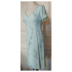 CACHAREL ROBE DRESS PREPPY CREPE TULLE PASTELS T 36/38 Vert Clair -ModeChic Magasin 791406 7