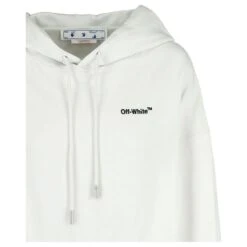 Off-White Off White Robe Pull à Capuche Et Logo Blanc Cassé -ModeChic Magasin 796513 3