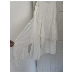 Autre Marque COS ROBE SANS MANCHES EN COTON PLISSÉ TAILLE 6 Never Worn, Plaisirs D'été Très Festifs Blanc -ModeChic Magasin 796933 2
