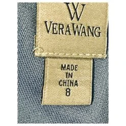 Vera Wang Robe De Bal Drapée En Jersey De Rayonne Bleu -ModeChic Magasin 801728 8