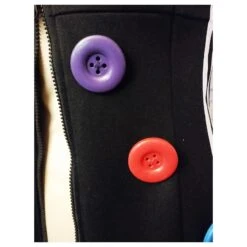 JEREMY SCOTT POUR ADIDAS ROBE CREATEUR DRESS COLLECTOR HOT STUFF BOUTONS T 38 Noir -ModeChic Magasin 801779 8