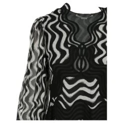 Stella Mc Cartney Robe En Soie à Manches Longues Stella McCartney Métallisé 5 Stella Mc Cartney Robe En Soie à Manches Longues Stella McCartney Métallisé -ModeChic Magasin 803173 3