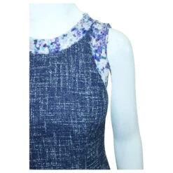 D&G Robe En Tweed Bleu -ModeChic Magasin 804520 5