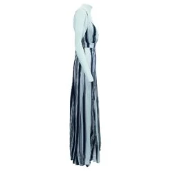 Reformation Robe D'été Longue à Rayures Blanches Et Bleues -ModeChic Magasin 804562 4