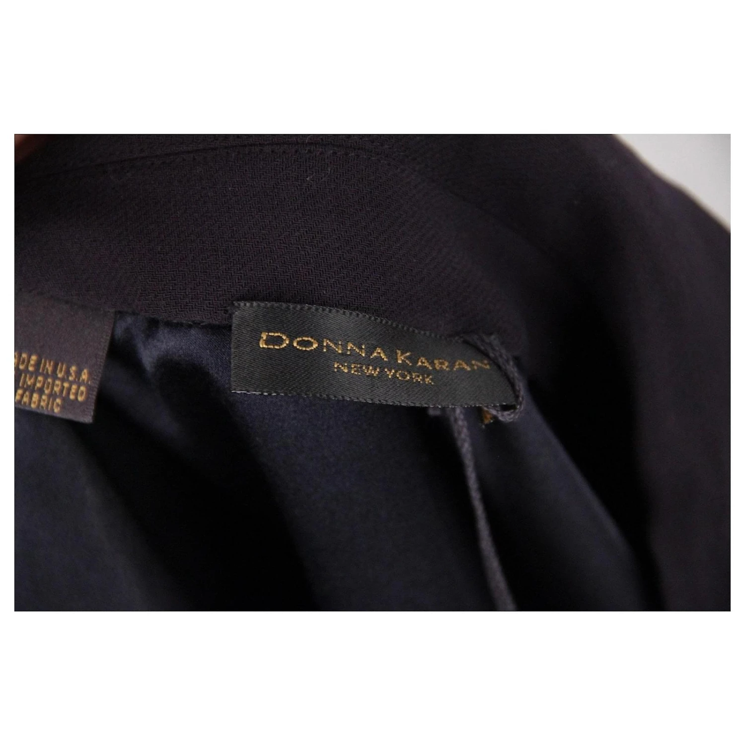 Donna Karan Robe Longue Bleue à Manches Longues Et Fermeture éclair Sur Le Devant Taille 6 7 Donna Karan Robe Longue Bleue à Manches Longues Et Fermeture éclair Sur Le Devant Taille 6 – Image 7