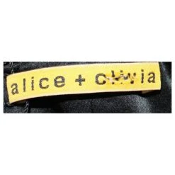 Alice + Olivia Robe Bustier Noire Avec Empiècement En Cuir -ModeChic Magasin 805135 3