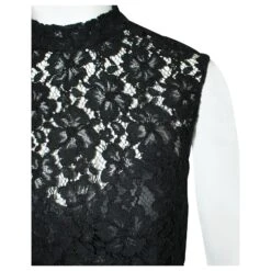 Sandro Robe En Dentelle Noire à Dos Ouvert -ModeChic Magasin 805223 5