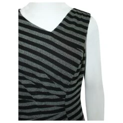 Elie Tahari Robe à Rayures Noires Et Grises -ModeChic Magasin 805229 5