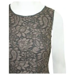 Dolce & Gabbana Robe En Dentelle Marron Foncé -ModeChic Magasin 805254 5