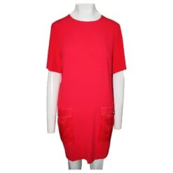 Dkny Robe Droite Rose Fluo Avec Poches -ModeChic Magasin 806493 2