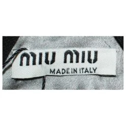 Miu Miu Robe En Soie Argentée Métallisé 12 Miu Miu Robe En Soie Argentée Métallisé -ModeChic Magasin 806524 6