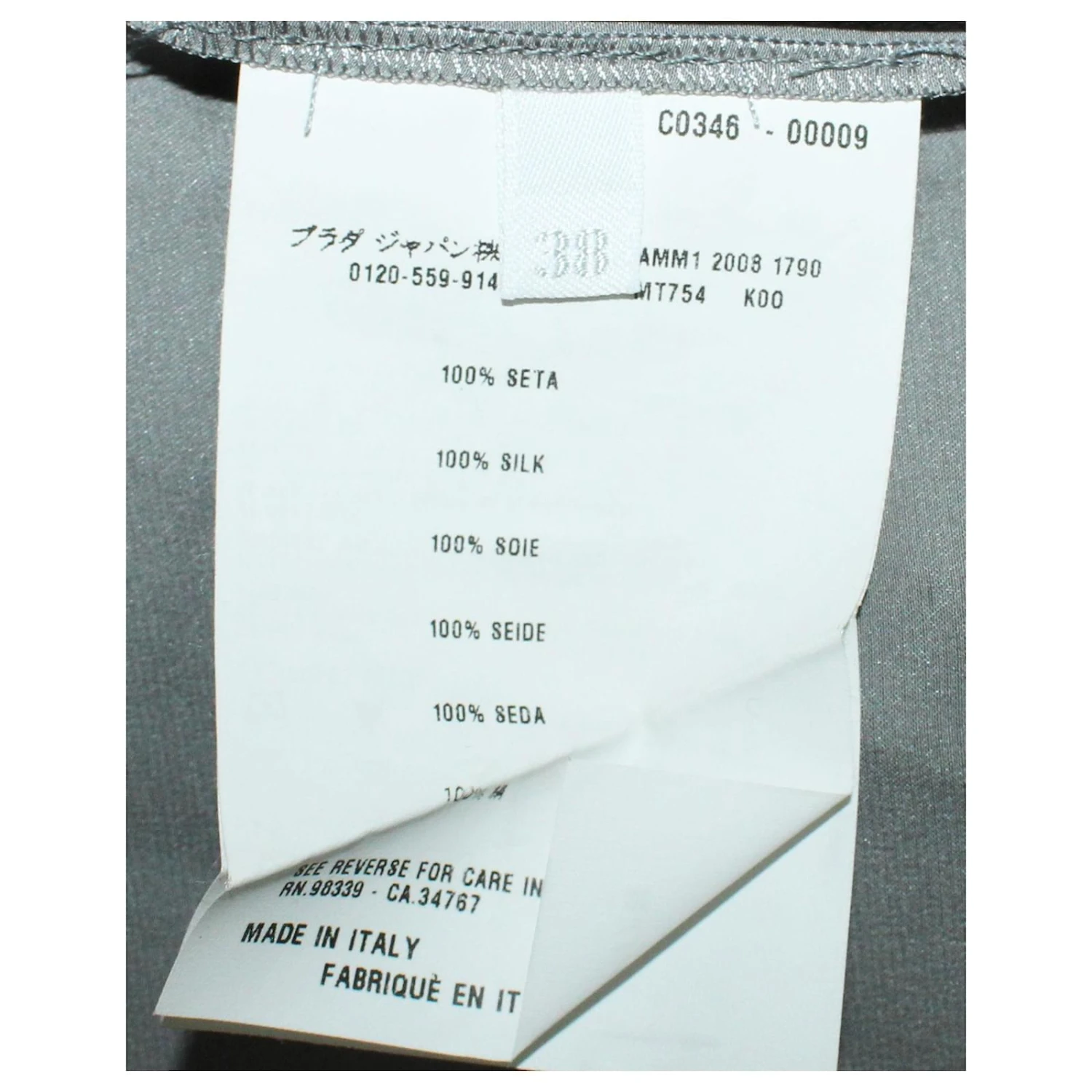 Miu Miu Robe En Soie Argentée Métallisé 7 Miu Miu Robe En Soie Argentée Métallisé – Image 7