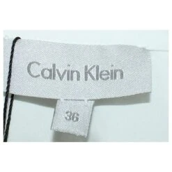 Calvin Klein Robe Chemise Oversizee Blanche -ModeChic Magasin 806532 7