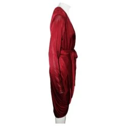 Altuzarra Robe Rouge Vin élégante à Col En V Profond -ModeChic Magasin 806540 4