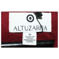 Altuzarra Robe Rouge Vin élégante à Col En V Profond -ModeChic Magasin 806540 6