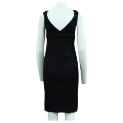 Classique Chanel Petite Robe Noire Texturée Noire -ModeChic Magasin 807259 3
