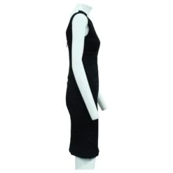 Classique Chanel Petite Robe Noire Texturée Noire -ModeChic Magasin 807259 4