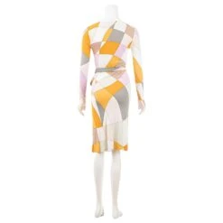 Emilio Pucci Robe Portefeuille Orange -ModeChic Magasin 807263 3