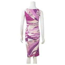Emilio Pucci Robe En Jersey à Imprimé Cachemire Rose -ModeChic Magasin 807282 3