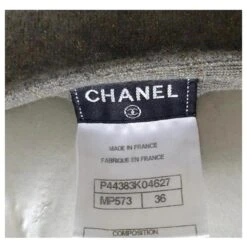 Robe Pull Chanel Laine Cachemire Lurex Tricot CC Logo Boutons Marron -ModeChic Magasin 807484 3