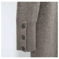 Robe Pull Chanel Laine Cachemire Lurex Tricot CC Logo Boutons Marron -ModeChic Magasin 807484 7