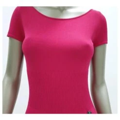 Chanel 2010 Robe Pull Mi-longue En Maille Rose -ModeChic Magasin 807488 5