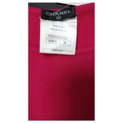 Chanel 2010 Robe Pull Mi-longue En Maille Rose -ModeChic Magasin 807488 6