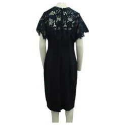 Autre Marque Robe En Dentelle Et Laine Bleue -ModeChic Magasin 808256 3