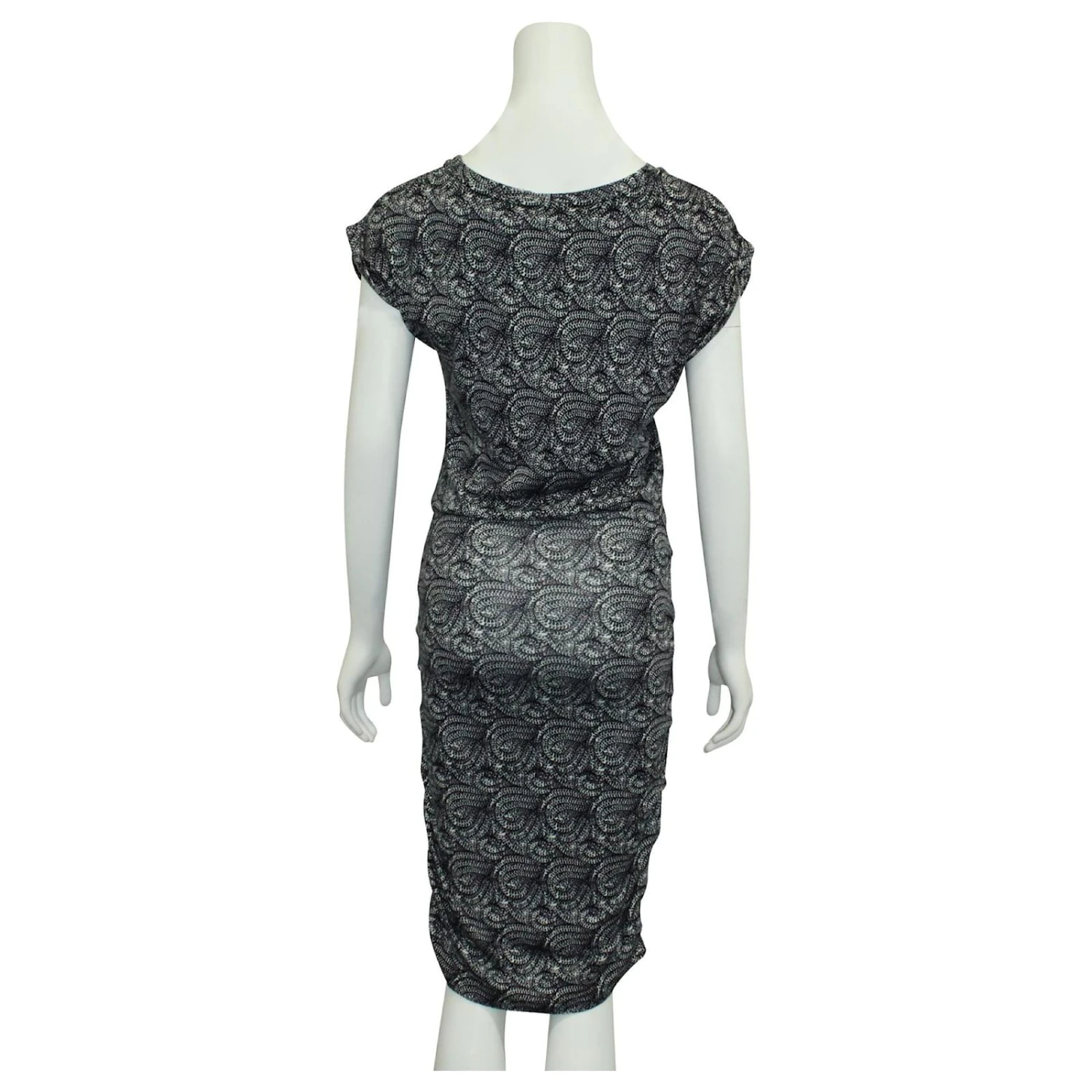 Maje Robe Mi-longue à Mancherons Noir 3 Maje Robe Mi-longue à Mancherons Noir – Image 3