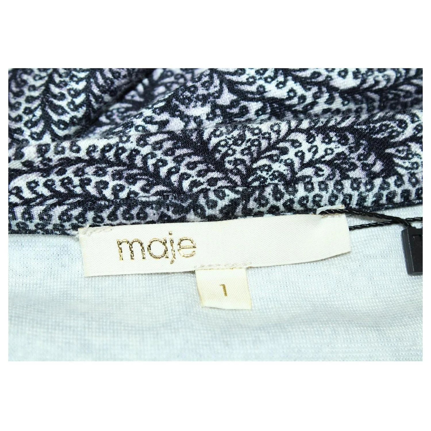 Maje Robe Mi-longue à Mancherons Noir 5 Maje Robe Mi-longue à Mancherons Noir – Image 5