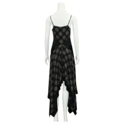 Diane Von Furstenberg Robe D'été Imprimée Noir Et Blanc Avec Panneaux Bleu Marine -ModeChic Magasin 809582 3