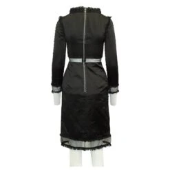 Erdem Robe Noire En Dentelle Brillante à Manches Longues -ModeChic Magasin 809592 3