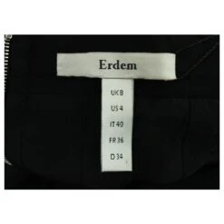 Erdem Robe Noire En Dentelle Brillante à Manches Longues -ModeChic Magasin 809592 5