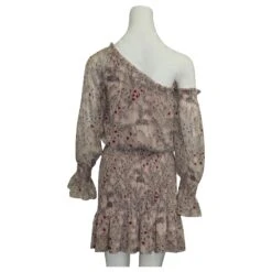 Alexis Robe Rose Fleurie à épaules Dénudées -ModeChic Magasin 809630 3