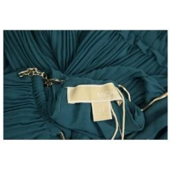 Michael Kors Cyan Blue Plissé Sans Manches Licou Longueur Asymétrique Robe Taille XS Bleu -ModeChic Magasin 820043 4