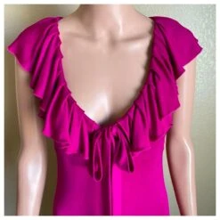 Diane Von Furstenberg DvF Vintage Baila Robe à Volants Rose Fuschia 10 Diane Von Furstenberg DvF Vintage Baila Robe à Volants Rose Fuschia -ModeChic Magasin 823094 3