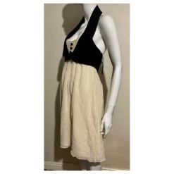 Temperley London Robe Smoking En Soie Noir Crème 8 Temperley London Robe Smoking En Soie Noir Crème -ModeChic Magasin 823487 2