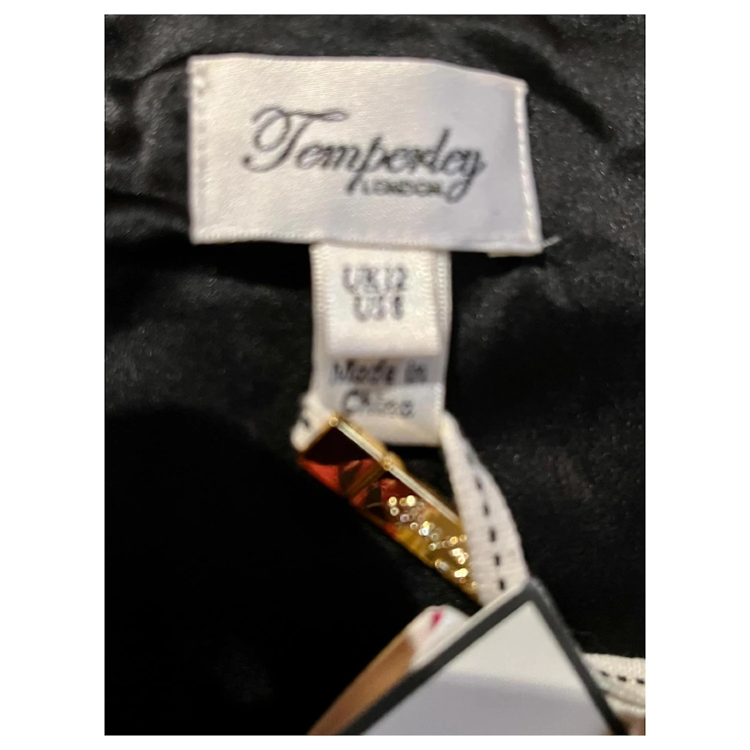 Temperley London Robe Smoking En Soie Noir Crème 6 Temperley London Robe Smoking En Soie Noir Crème – Image 6