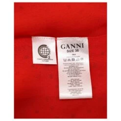 Ganni Robe Volantée à Pois En Viscose Rouge -ModeChic Magasin 826352 5