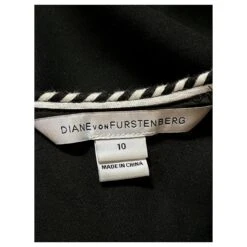 Diane Von Furstenberg Robe DvF Leelou En Crêpe Noir Et Blanc -ModeChic Magasin 830860 4