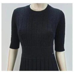 Chanel 2019 Robe En Laine Et Alpaga Noir -ModeChic Magasin 831068 6