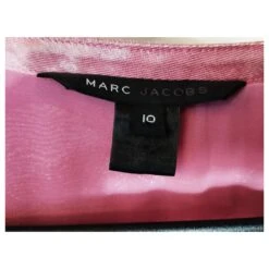 MARC JACOBS ROBE SOIE BROCHEE 23 PERLES BRANDEBOURGS T38/40 Rose -ModeChic Magasin 831096 7