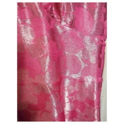 MARC JACOBS ROBE SOIE BROCHEE 23 PERLES BRANDEBOURGS T38/40 Rose -ModeChic Magasin 831096 9