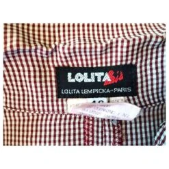 LOLITA LEMPICKA ROBE DRESS TRENDY MINI VICHY 11 BOUTONS CEINTUREE T 36 Rouge -ModeChic Magasin 833315 3